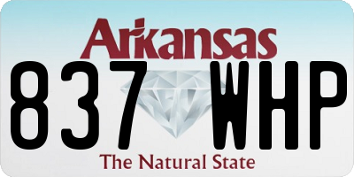 AR license plate 837WHP