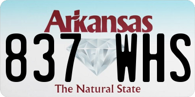 AR license plate 837WHS