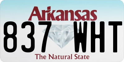 AR license plate 837WHT