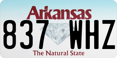 AR license plate 837WHZ
