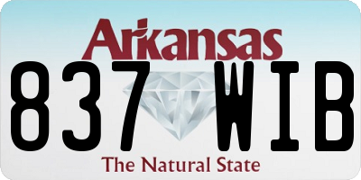 AR license plate 837WIB
