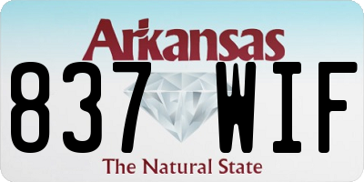 AR license plate 837WIF