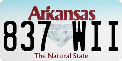 AR license plate 837WII