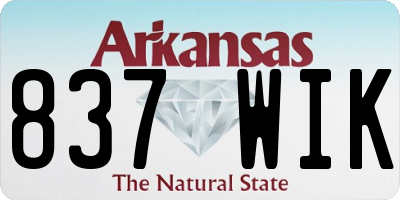 AR license plate 837WIK