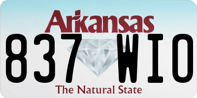 AR license plate 837WIO
