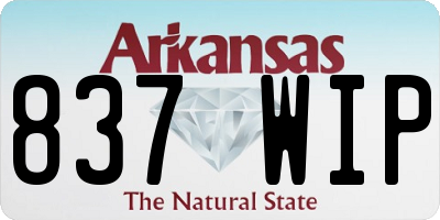 AR license plate 837WIP