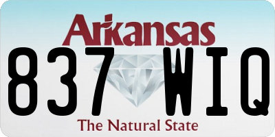AR license plate 837WIQ