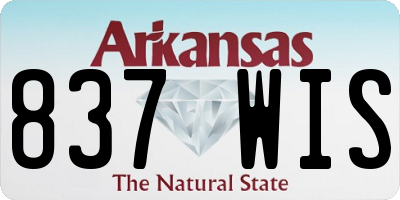 AR license plate 837WIS