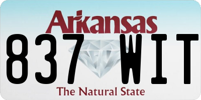 AR license plate 837WIT