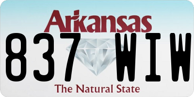 AR license plate 837WIW