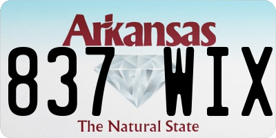 AR license plate 837WIX