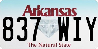 AR license plate 837WIY