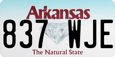 AR license plate 837WJE