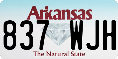 AR license plate 837WJH