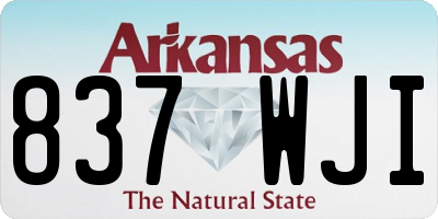 AR license plate 837WJI