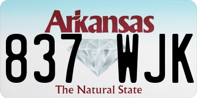 AR license plate 837WJK