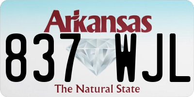 AR license plate 837WJL