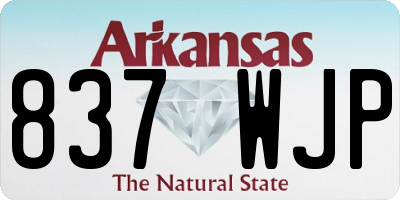 AR license plate 837WJP