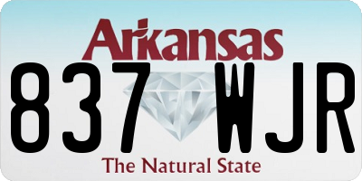 AR license plate 837WJR