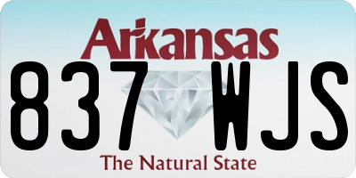 AR license plate 837WJS