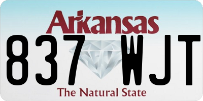 AR license plate 837WJT