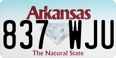 AR license plate 837WJU