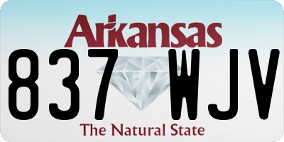 AR license plate 837WJV