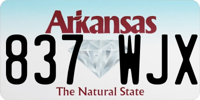 AR license plate 837WJX