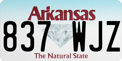 AR license plate 837WJZ