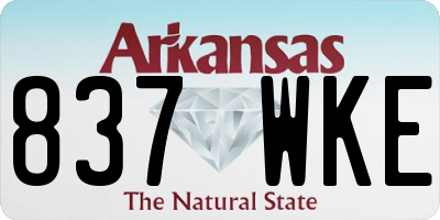 AR license plate 837WKE