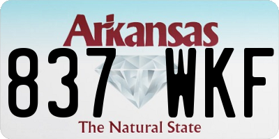 AR license plate 837WKF