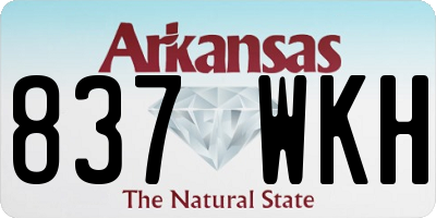 AR license plate 837WKH