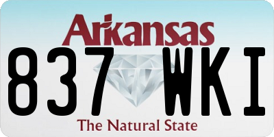 AR license plate 837WKI