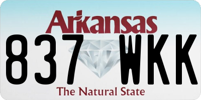 AR license plate 837WKK