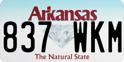 AR license plate 837WKM