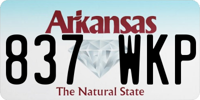 AR license plate 837WKP