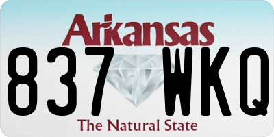 AR license plate 837WKQ