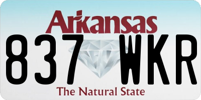 AR license plate 837WKR