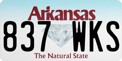 AR license plate 837WKS