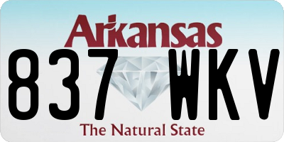 AR license plate 837WKV