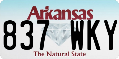 AR license plate 837WKY