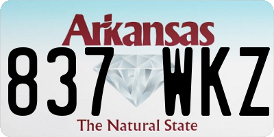 AR license plate 837WKZ