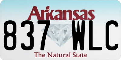 AR license plate 837WLC