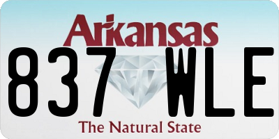 AR license plate 837WLE