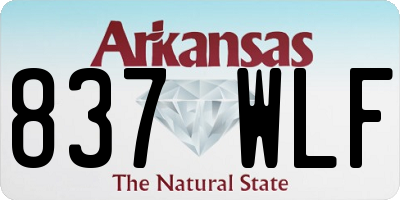 AR license plate 837WLF
