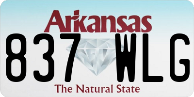 AR license plate 837WLG