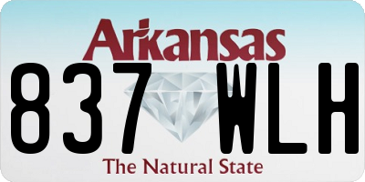 AR license plate 837WLH
