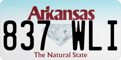 AR license plate 837WLI