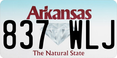 AR license plate 837WLJ