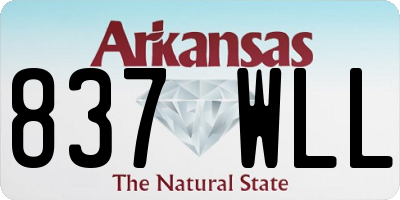 AR license plate 837WLL